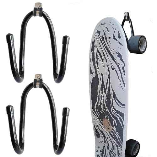 Upgraded Skateboard Wall Mount Skateboard Hanger, Skateboard and Longboard Wall Rack, Skate Board Holders-Lengthen
