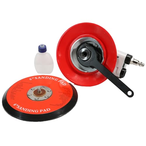 Asabocai 6-Inch Air Random Orbital Sander Dual-Action Pneumatic Palm Sander for Wood Metal Auto Body Work