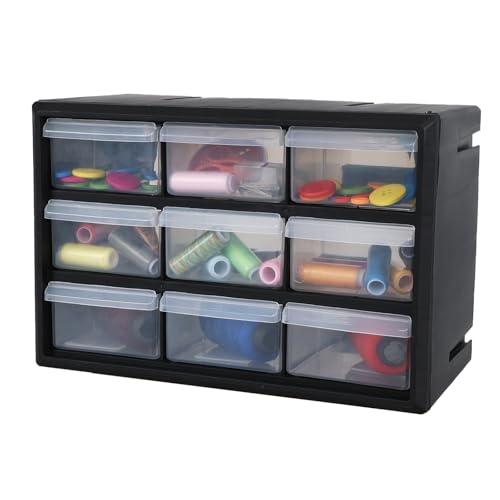 Morcte 9-Drawer Parts Storage Cabinet – Small Parts Organizer, Wall or Desk Top