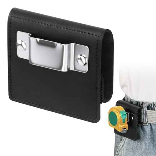 Tape Measure Holder for Belt, Heavy Duty Low-Profile Tape Measure Belt Clip for Tapes Measure, Drills, Fits up to 3" Tool Belt