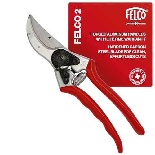 FELCO F2 Large Right-Hand Swiss Pruning Shears – 9.25” Garden Clippers, Replaceable Blade