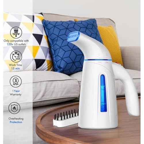 OGHom Steamer for Clothes, Handheld Clothing Steamer for Garment, 240ml Big Capacity 700W Portable Travel Steam Iron (Blue)
