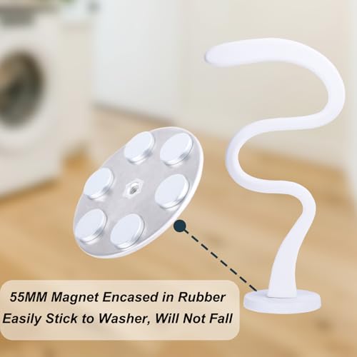 LEVOSHUA White Magnetic Washer Door Holder for Front Load Washers, Door Prop