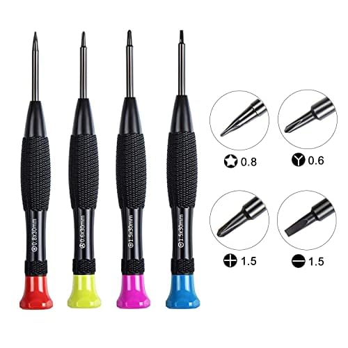 21-Piece Set Opening Pry Tool Screwdriver Set Multiple Functions Repair Tool Kit with Phillips Pentalobe Flat Triangle Head Suitable for Repairing iPhones iPad Laptop