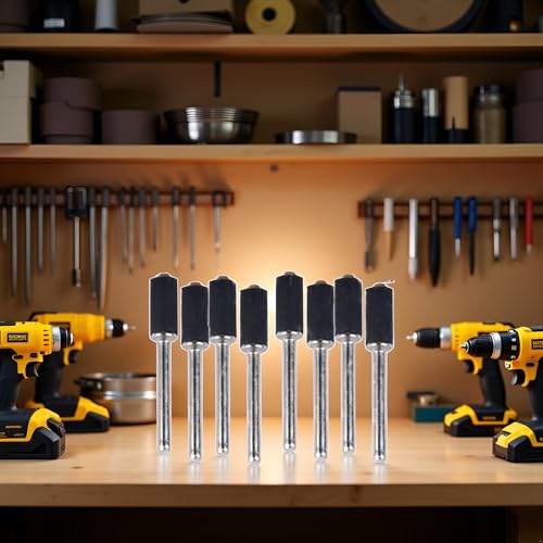 12 Pcs 1/4 Inch Rubber Mandrel Sand Drum Holder Sanding Drum Rubber Bands with 1/8 Inch Shank for Sanding Drum Holder Sleeve Rotary Tool