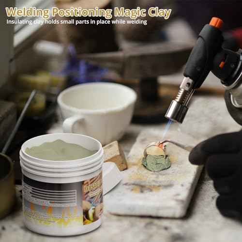 Semlos Heat Blocking Putty Jar (1), The Moldable & Reusable Solder Heat Insulation Clay, Heat Barrier for Installing Sight Glasses, TXV Valves, Directional Valves et al£¨12 oz£©