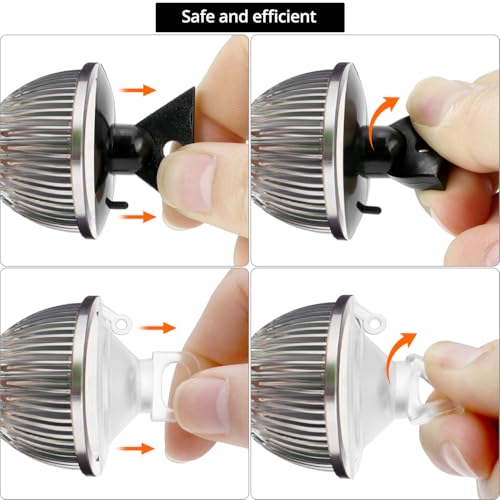QWORK 6 Pack Light Bulb Changer Suction Cups for MR16 & GU10 Bulbs
