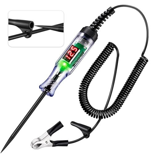 WINAMOO 3V-48V Automotive Digital Voltage Tester with LED Display & Polarity Indicator