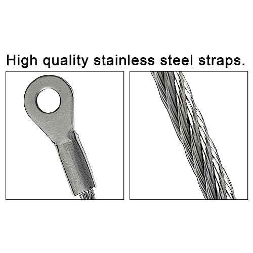 10 inches Stainless Steel Furniture Straps for Baby Proofing, No-Drill Furniture Anchors Earthquake Straps, Prevent Falling and Anti Tip TV Safety Straps, 6 Pcs