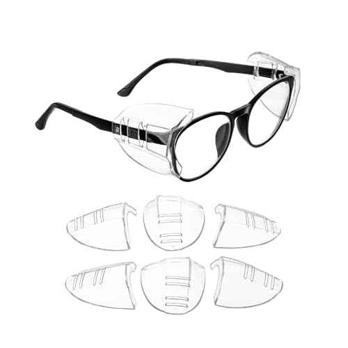 UNCO- Safety Side Shields for Glasses, 2/4/6/10 pcs, Safety Glasses Side Shields for Eyeglasses