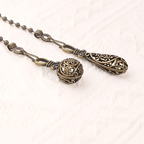 Dotlite Copper 2Pack Vintage Ceiling Fan Pull Chain Danglers