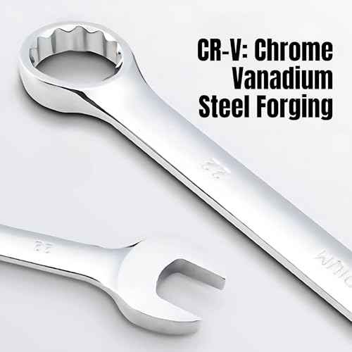 11mm Combination Wrench, Professional Grade Chrome Vanadium Steel (CR-V) Socket Mechanic Hand Tool, 12-Point Box-end, Perfect for Auto Repair, Household, Car, Truck Emergency (11mm)