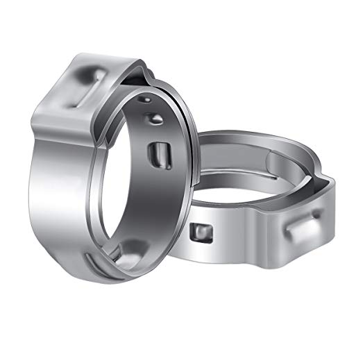 LOKMAN 50 Pack 1/2 Inch Stainless Steel PEX Cinch Clamps for Pipe Fittings