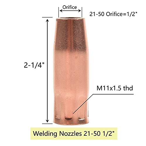 44PCS Mig Welding Gun Accessory Kit .035" for Lincoln Magnum 100L and Tweco Mini/#1 Tips Diffusers Nozzles M3 Torch Gun Consumable Durability