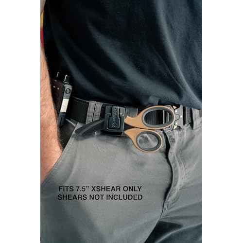 XShear Micro Holster for 7.5" Original XShear Trauma Shears. Secure attahment to Radio Strap, Belt, molle and More.