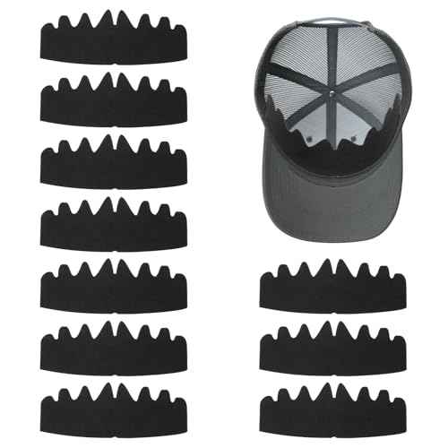 Black Baseball Caps Inserts Flexible Washable Reusable Hat Felt Shapers, Hat Sweat Liner Cap Fitter Inserts
