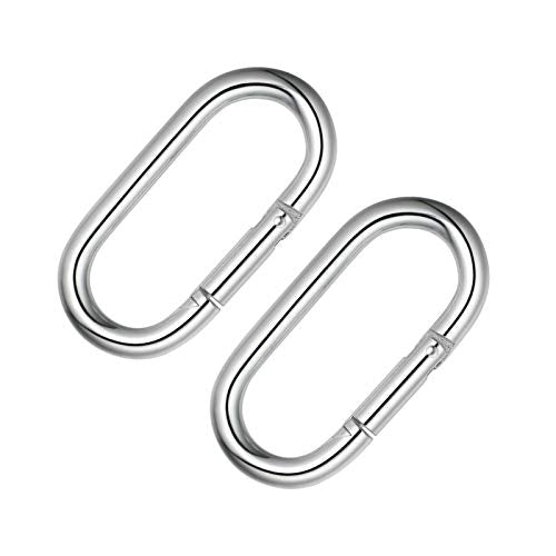 Heavy Duty Carabiner Clips 4 Inch M10x100mm Steel Snaps 2-Pack for Camping & Climbing