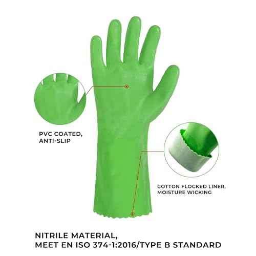 HANDLANDY Chemical Gloves, Heavy Duty Cleaning Gloves