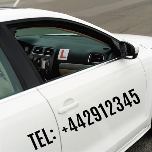 GHYPL Black 3 Inch Waterproof Vinyl Mailbox House Number Stickers - 6 Sheets
