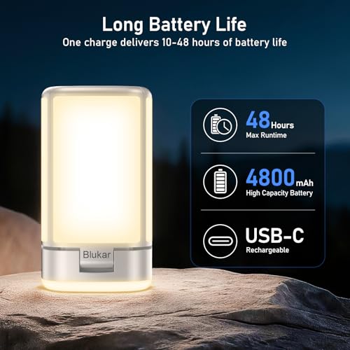 Blukar Rechargeable LED Camping Lantern 116 LEDs Warm Gray 7 Modes Portable Light
