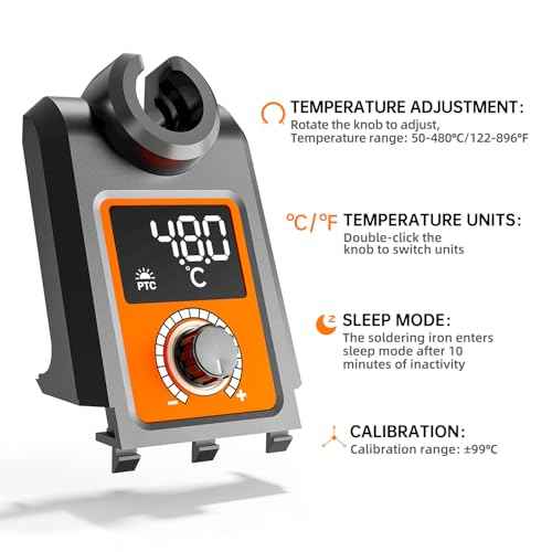 Digital Soldering Iron station Kit, 2 Auxiliary Clamps, 5 Soldering Iron Tips, Solder Wires, Solder Suckers, Stainless Steel Tweezers, and a Phillips Start, soldering station