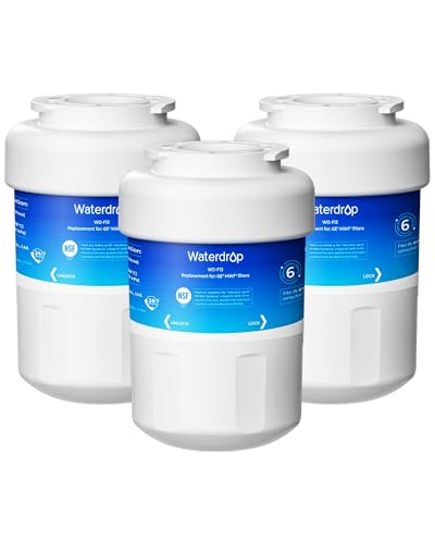 Waterdrop WD-F13 Refrigerator Water Filter Replacement 3 Pack for GE & Compatible Models