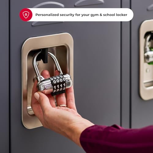 Master Lock 1523D Combination Padlock - Resettable Indoor Lock, Pack of 1, Color May Vary