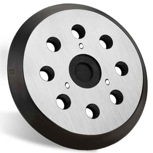 5" 8 Hole Hook & Loop Orbital Sander Metal Pad Compatible with DeWalt DW420 DW421 DW422 DW423 DW426 D26451 Random Orbital Sander Replacement Part for DeWalt # 151281-08 & DW4388