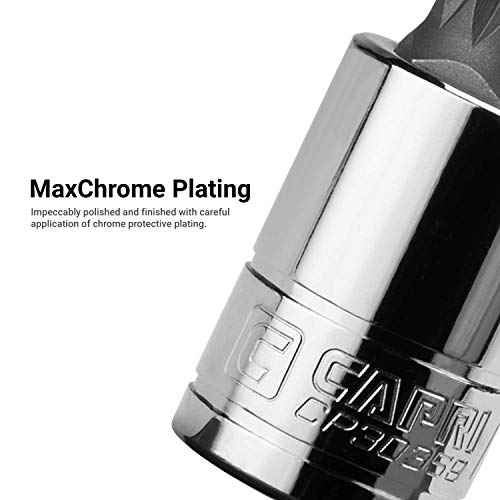 Capri Tools XZN Extra Long M12 Triple Square Socket Bit, 1/2-Inch Drive