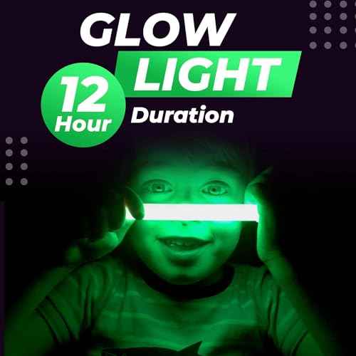 12 PCS Bright 6 Inch Colored Glow Sticks with 12 Hour Duration - Emergency Bright Chem Glow Sticks - Camping, Hiking Glow Stick Lights - for Parties and Kids Activities