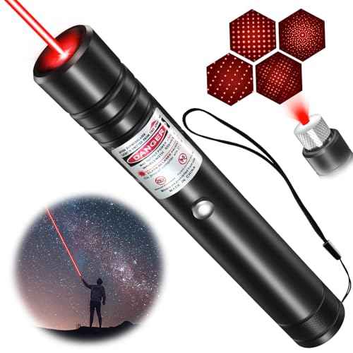 [Professional] Rechargeable Red Laser Pointer High Power Red Beam Laser Light Long Distance Range For TV/LED/LCD Screens Tactical Flashlights Presentation Office/Outdoors/Astronomic/Construction [001]