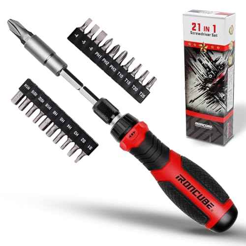 Multi Ratcheting Screwdriver Set: 21 in 1 Magnetic Multiple bits Suitable for Everyday Household Use