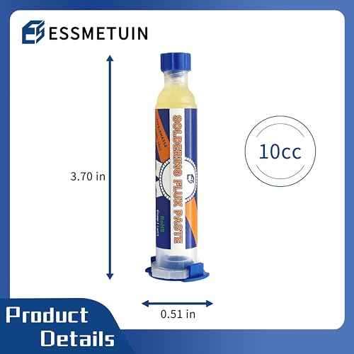 Solder flux for Electronics Soldering, No Clean Soldering Flux Paste (10CC) & Desoldering Wick