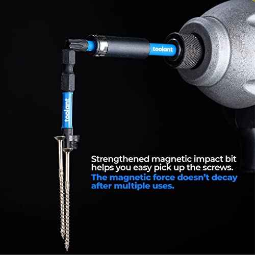 toolant Impact Torx Bit Set 27pcs (TT7-TT40), S2 Steel Security Torx Bit Set, Tamper Proof Star Bit Set with CNC Machined Tips, 1"&2" Long Impact Bits with Magnetic Bit Holder and Storage Box