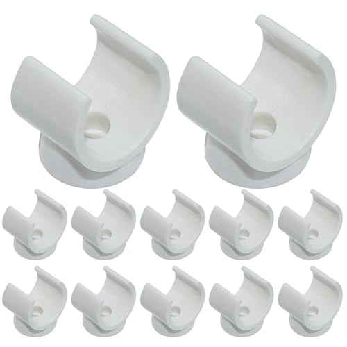 12PIC 1 Inch PEX Clips, 25 mm Pipe Hangers, PEX Tubing Clamps, PVC Water Pipe Support, White Plastic U Pipe Clamp Tools
