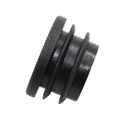 20 Pack 1-1/8 Inch Black Plastic Tube End Caps - Waterproof Fits Round Pipes