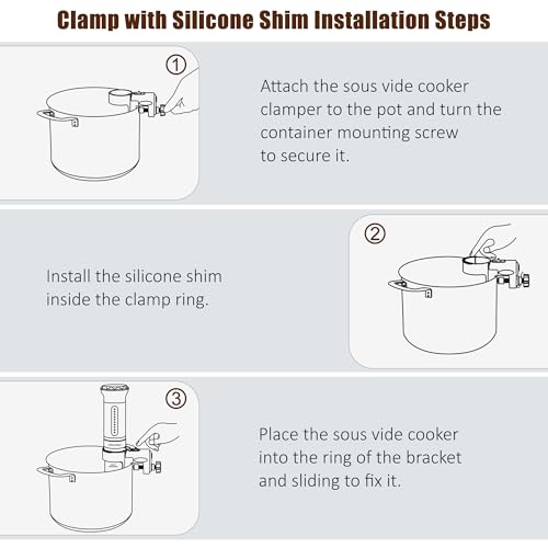 KitchenBoss BK300B Sous Vide Clamp Bracket Replacement for Anova & More