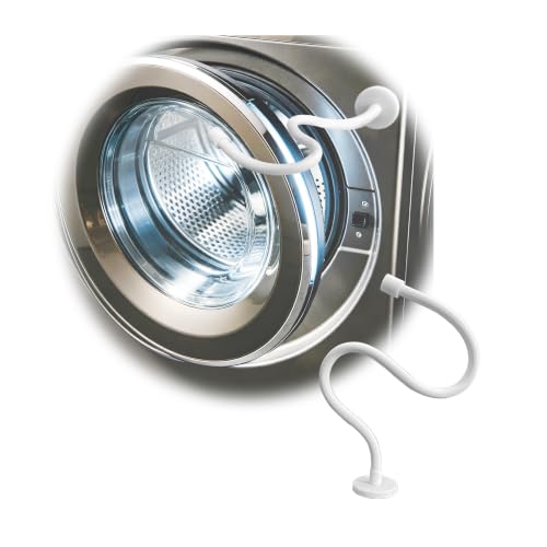 Yuibthr White Front Load Washer Door Prop with Magnetic Base - Removable Flexible Hose Stopper