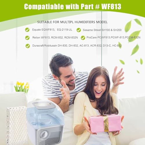 4 Pack WF813 Humidifier Filters Wick Replacement for ReliOn / Duracraft / Equate
