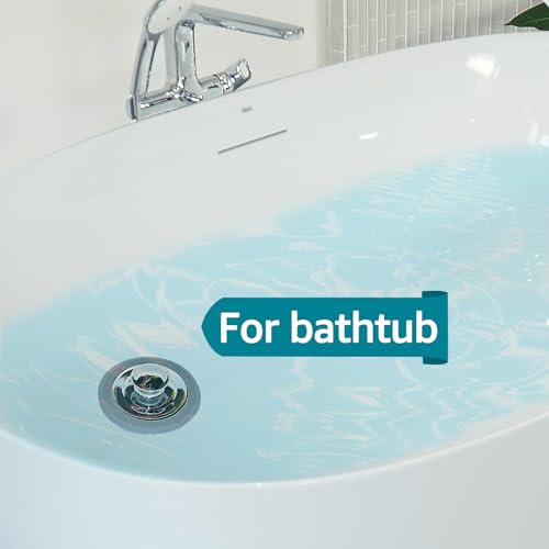 Universal Silicone Bathtub Drain Stopper - Fits 1.1 to 2 Inch Drains