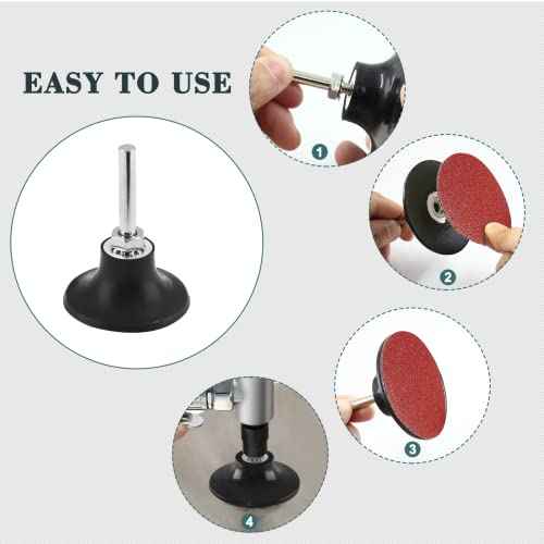 Litoexpe 2 Inch Disc Pad Holder for Roloc, 2-Pack Quick Change Disc Attachments for Polishing, Sanding and Surface Preparation, with 1/4 Inch Shank