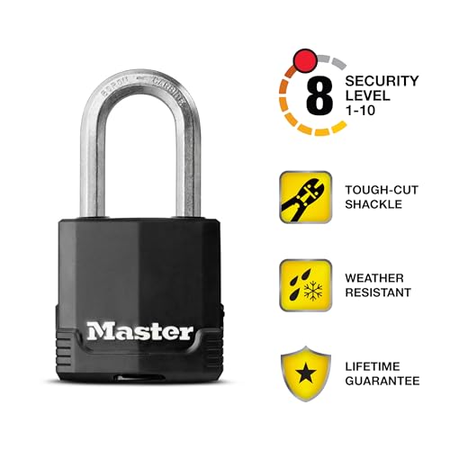 Master Lock Magnum Heavy Duty Keyed Padlock 1 Pack Outdoor Security Lock M115XDLF