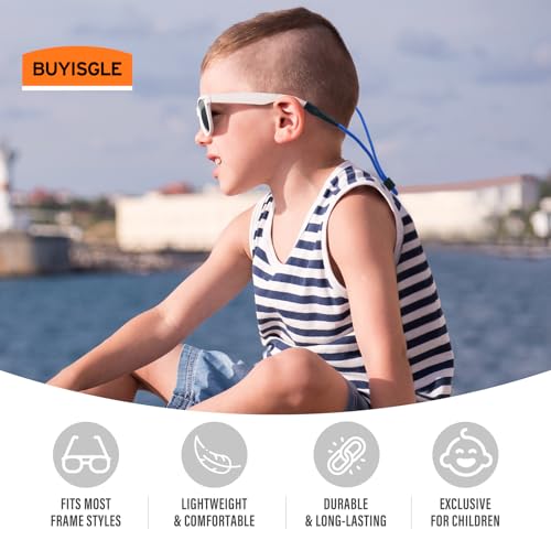 Kids Glasses Strap 4 PCS - Sunglasses Straps Cords for Boys Toddler and Girls - Eyeglass Holders Around Neck - Adjustable Eyewear String Lanyard Retainer 20 Inch