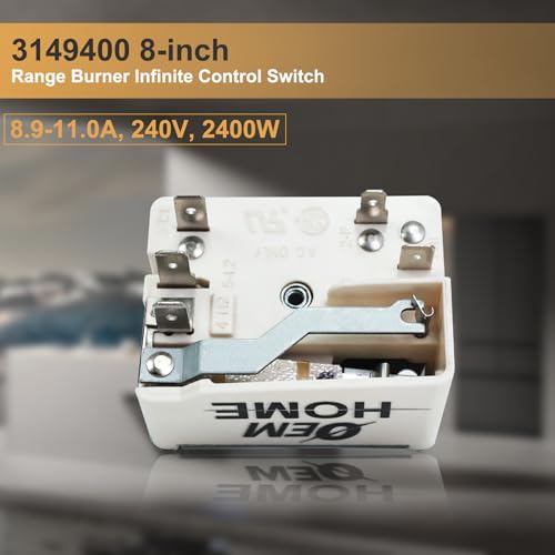 WP3149400 3149400 3148954 3148953 Range Surface Burner Infinite Switch