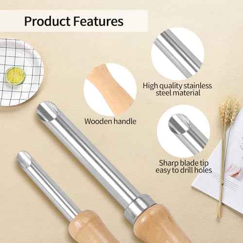 Straw Puncher for Plastic Lids Lemonade, Hole Puncher for Plastic Lids, Lemonade Cup Lid Hole Puncher for Straw (2 Pack)