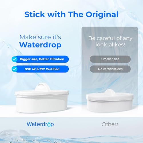Waterdrop PF-01A Water Filter Replacement Cartridge – Fits All Waterdrop Pitchers, 1 Count