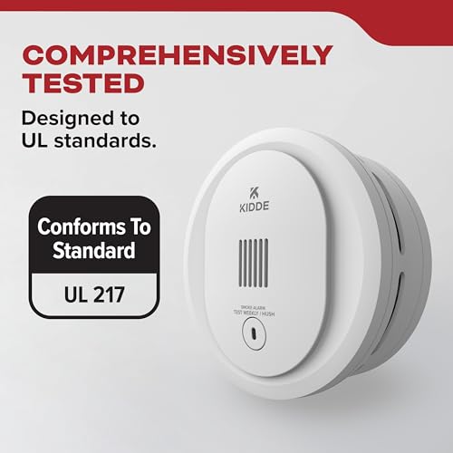 Kidde 10SDR Compact Smoke Detector with 2 AA Batteries - 10th Edition Pack