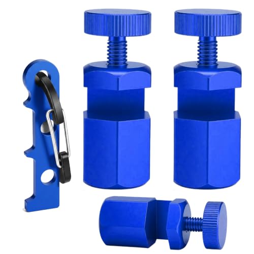 Blue Tall Stair Gauge Set for Framing Square with Holder—Locking 90° Guide for Woodworking