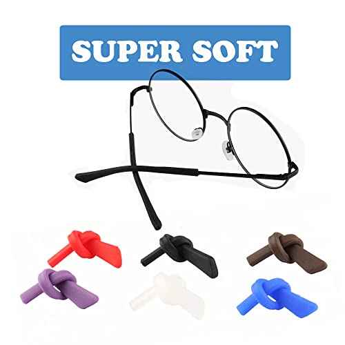 Eyeglass Replacement Temples,Silicone Glasses End Tips Ear Sock Pieces Sleeve for Thin Metal Glasses Legs,8 Pairs