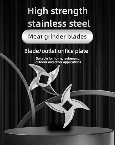 OUSTUE #8 Grinder Blade - Stainless Steel Replacement, 1.54in Dia, 0.4in Thick (2 pc)